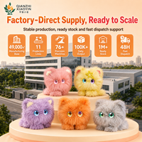 Peluche de chat AI intelligente et curieuse, double personnalité, capteur tactile, plus de 80 langues, clonage vocal, mémoire longue durée, yeux LED, Wi-Fi 2.4G