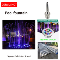 Fuente Musical Decorativa Circular para Paisajes Urbanos Exteriores, Sistema de Espectáculo de Agua Danzante con Iluminación Multimedia