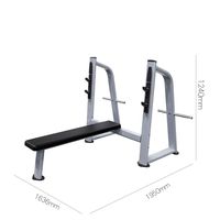 Banc plat en acier Q235 pour musculation, équipement de fitness commercial pour la musculation et l'entraînement en force