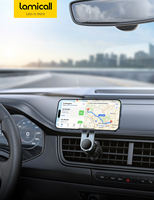 Support de téléphone magnétique réglable Lamicall STCV05 pour voiture avec bras d'extension, fixation sur grille d'aération, ne bloque pas le flux d'air, support à clipser pour voyage
