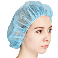 Bonnet anti-statique jetable en PP non tissé à bande adhésive pour l'industrie semi-conductrice