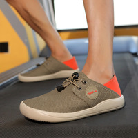 Nouvel Arrivage Transfrontalier : Chaussures Homme Respirantes à Bout Large, Style Minimaliste, Baskets Décontractées Sans Lacets