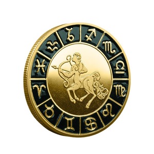 Medallas Conmemorativas Electrochapadas de los Doce Signos del Zodiaco, Juego Completo de 12 Piezas, Aleación de Zinc, Hechas <span class=keywords><strong>en</strong></span> China, Colección de Monedas de la Suerte - Product Image 5