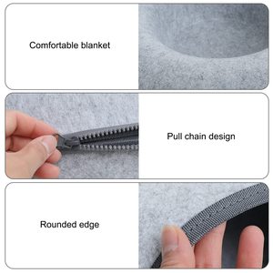 Petdom Đồ Chơi Đường Hầm Chơi Nỉ Hình Tròn Có Thể Tháo Rời Bằng Vải Nhung Lông Mềm Có Lỗ Nhìn Trộm Ổ Mèo Ổ Cho Thú Cưng Giường Hầm Cho Mèo - Product Image 3