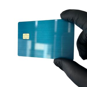 Màu sắc khác nhau trống kim loại EMV Visa thẻ tín dụng Brass ngân hàng thẻ thép không gỉ thẻ ghi nợ với khe cắm chip và sọc từ - Product Image 6