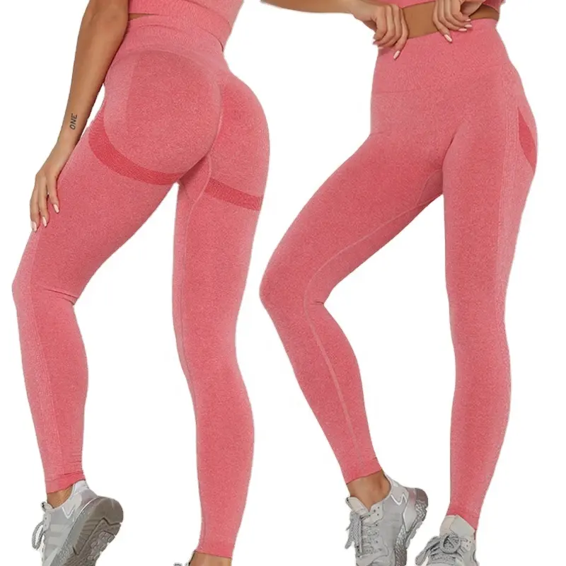 Женские Бесшовные Леггинсы для йоги пуш-ап, спортивные штаны из спандекса с эффектом пуш-ап, влаговпитывающие пот, для фитнеса, устойчивые длинные штаны для йоги