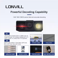 LONVILL scanner qr longue portée scanner de codes-barres ethernet extérieur robuste à vendre, lecteur rfid avec USB RS232