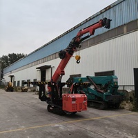 Vente directe usine – Grue araignée mobile pliable de type chenillé, petite grue araignée à bras télescopique, capacité 3 tonnes, hauteur de levage 10 m