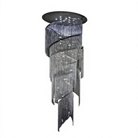 Lustre en cristal duplex de luxe personnalisé ST583, source de lumière LED, design moderne et simple pour villa, salon ouvert