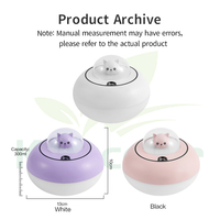 Vente chaude Décorer Cadeau Mini Portable Nébuliseur Usb Mignon Chat Romantique Veilleuse 300 ml Aromathérapie Diffuseur Humidificateur