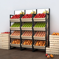 Étagère de rangement en bambou détachable grande capacité, présentoir à légumes et fruits en bois pour cuisine, panier de rangement