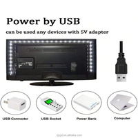 Tira de Luces LED RGB USB 5V con Controlador Inteligente, Flexible, Diodo 5050, Cinta de Luz con Opciones de Iluminación de Fondo para TV, Disponible en 1M 5M