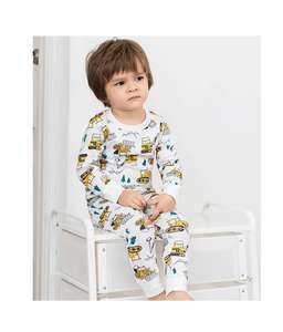 OA 60 jours OEM ODM OBM Pyjama pour enfants à manches longues, vêtements ajustés, ensemble de pyjama 100% coton, ensemble de pyjama 2 pièces pour filles, vêtements de nuit pour filles - Product Image 4