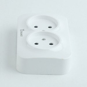 Prise murale double EU à 2 broches, 10A 220V, double prise de courant standard européenne à montage apparent - Product Image 4