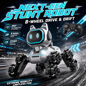 Robot chien intelligent à 8 roues <span class=keywords><strong>télécommandé</strong></span> pour enfants, roues omnidirectionnelles, idéal pour l'apprentissage STEM (vente en gros) - Product Image 2