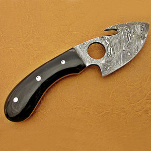 มีดล่าสัตว์เหล็กดามัสกัสคุณภาพดีที่สุด ทำด้วยมือ พร้อมปลอกหนัง มีดเหล็กดามัสกัสทำมือสั่งทำพิเศษ ขายดีอันดับต้นๆ - Product Image 2