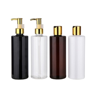 Bouteille ronde en PET de 500 ml de haute qualité avec pompe à lotion, logo personnalisé, blanche, transparente, noire, ambrée pour les soins de la peau, le sérum, le shampoing - Product Image 5
