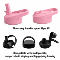 Bouteille d'eau sport 680 ml en Tritan avec poignée et paille, anti-fuite, sans BPA, durable, écologique, réutilisable pour adultes, bureau, extérieur, salle de sport
