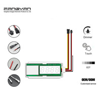Module de capteur tactile de température à bouton unique professionnel DC 12V 5A 60W, interrupteur intelligent à gradation avec affichage de l'heure et de la température
