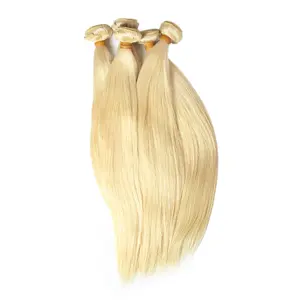 Rus sarı saç örgü, vücut dalga düz kıvırcık ham 613 brezilyalı insan saçı postiş sarışın 613 bakire saç demetleri