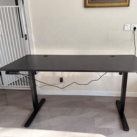 Décoration de salle de jeu Table de jeu de bureau électrique à hauteur réglable avec LED