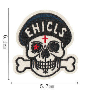 Patchs thermocollants style vintage américain, broderie occidentale et asiatique, crâne, motard, punk - Product Image 3