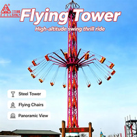 Équipement de divertissement pour parc d'attractions en plein air, manèges à balançoires volantes excitants et stimulants, tour volante à vendre