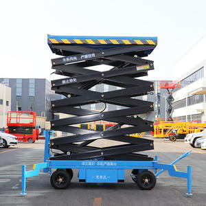 Plataforma Elevadora de Tijera Semiautomática de 6m, 8m, 10m, 12m, 14m, Elevador Móvil, Andamio Hidráulico - Product Image 1