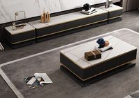 Ensemble de salon de luxe moderne avec support de télévision et table basse pour la maison ou le bureau avec rangement design table centrale pour le salon