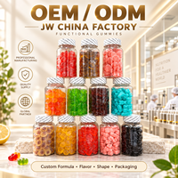 Fabrication OEM/ODM sur mesure : Gummies en bouteille nue, framboise, personnalisables avec votre logo, en forme d'ours, créatine, vinaigre de cidre, blanc