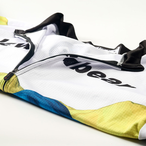All Over Printed Long Short Cycling Suit Unisex Sweat Proof Full Zip Jersey Shock Absorb <b>Pad</b> Shorts Race & City Commute Set - Product Image 3