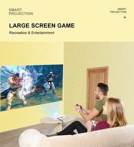 Projecteur de cinéma maison intelligent 1080P pour jeux vidéo, 600 ANSI lumens, rechargeable, sans fil, pour tablette et téléphone - Product Image 3
