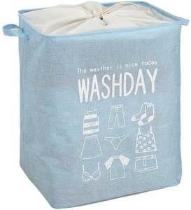 Foldable Customized 600D Oxford Cloth Folding Large Laundry Basket <strong>Collapsible</strong> Drawstring Clothes Hamper <strong>Storage</strong> with Handle - Product Image 5