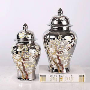 Vase en céramique luxueux pour le rangement dans le salon, vase à fleurs pour hôtel et mariage, vases modernes en céramique et en porcelaine - Product Image 1