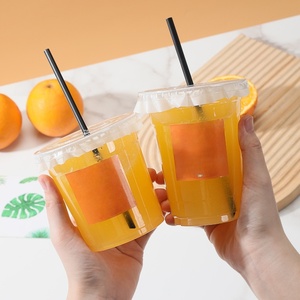 Gobelets en plastique PET haute transparence avec couvercles, gobelets Boba personnalisés pour les franchisees de salons de thé à bulles - Product Image 5