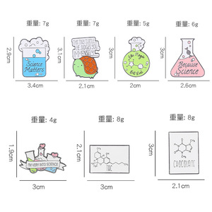 Épingles métalliques créatives et personnalisées d'élément chimique avec des badges créatifs d'accessoires de porte-clés de personnages de dessins animés - Product Image 2