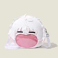 Mochila de exhibición de peluches de anime al por mayor con ventana transparente de PVC para insignias de personajes Kawaii