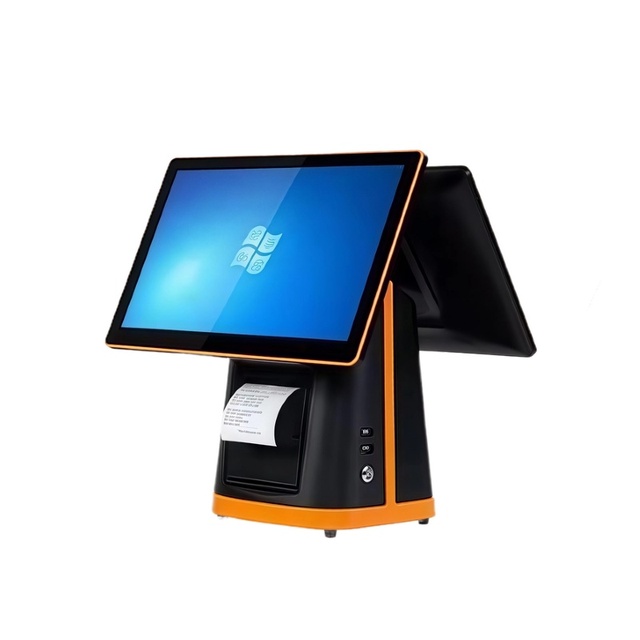 Dual Touch Screen All-in-One Android Desktop Tablet PC Smart POS System with Automatic Windows Cashless Payment Cashier Machine