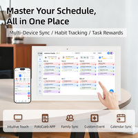 Calendario Digital Inteligente con Pantalla Táctil WiFi, Android 15, Organizador Familiar, Pantalla Grande, Montaje en Pared, Planificador Diario, Reloj Inteligente para el Hogar, MP4