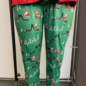 Conjunto de Pijamas Ecológicos Personalizados para Família Primavera/Natal em Poliéster para Homens, Mulheres e Crianças Dropshipping POD MOQ 1PC - Product Image 4