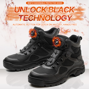 <b>Men</b> 's Rotary Buckle <b>Work</b> Boots Safety Steel Toe <b>Shoes</b> <b>Men</b> Breathable Safety <b>Shoes</b> Brand Indestructible <b>Shoes</b> Puncture-Proof - Product Image 2
