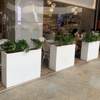 Jardinière H156 GRC en fibre de verre de luxe, sculptée à la main, écologique, résistante aux UV, pour fleurs artificielles, extérieur/intérieur, pour maison, hôtel, jardin