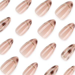 <span class=keywords><strong>Faux</strong></span> <span class=keywords><strong>Ongles</strong></span> à Presser de Haute Qualité pour l'<span class=keywords><strong>Automne</strong></span> et l'Hiver, Motifs Floraux, French Manucure, <span class=keywords><strong>Ongles</strong></span> Press-on Foncés - Product Image 2
