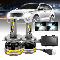 Phare LED de voiture H4/H7 à double tube en cuivre, haute puissance 100W N13, modification, lumière forte, ampoule à lumière blanche haute luminosité 12V OLIVER