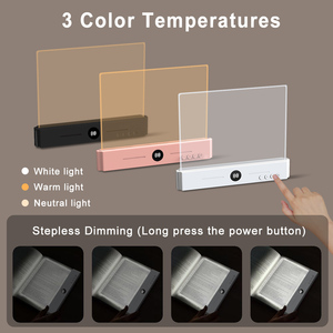 Luce LED per Lettura Libri Ricaricabile USB, Batteria 1200mAh, Portatile, Trasparente, Temperatura Colore Regolabile, Dimmerabile - Product Image 4