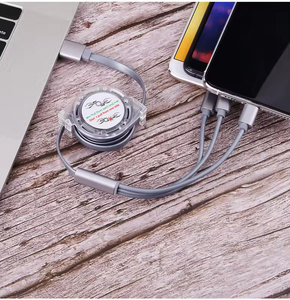 Câble de charge rapide <span class=keywords><strong>USB</strong></span> rétractable universel coloré 3 en 1, câble <span class=keywords><strong>USB</strong></span> rétractable 3 en 1, chargeur rapide - Product Image 3