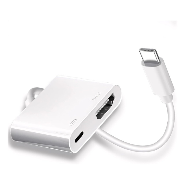 USB C to HDMI Adapter Type C Digital AV Adapter 4K Sync Screen Connector for IP15 to HDMI Projector Monitor