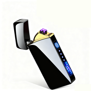 Briquet USB rechargeable en métal avec capteur d'empreintes digitales, cadeau pour homme, logo personnalisé, vente chaude Dericsson - Product Image 1