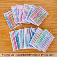 Stylos gel en plastique colorés de papeterie chinoise, fournitures de bureau créatives pour l'apprentissage, ensemble de stylos à dix couleurs au design de dessin animé mignon, non effaçables