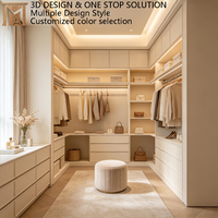 Armoire de chambre nordique en bois massif crème, avec étagères ajustables écologiques, portes miroir à fermeture douce, modulaire et sur mesure